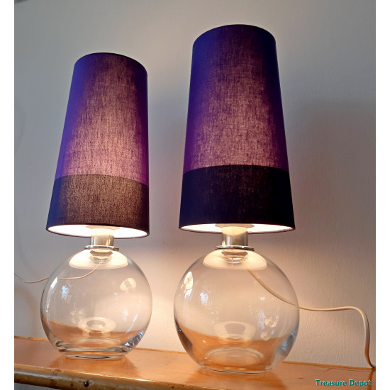 Set glass table lamps